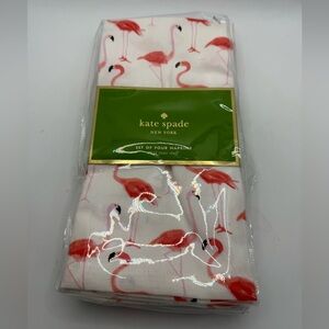 Kate Spade New York Strut Your Stuff flamingo-patterned cotton napkins